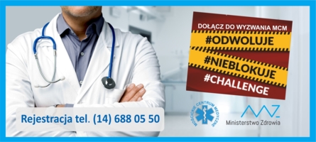 Plakat akcji "Odwołuję nie blokuję"